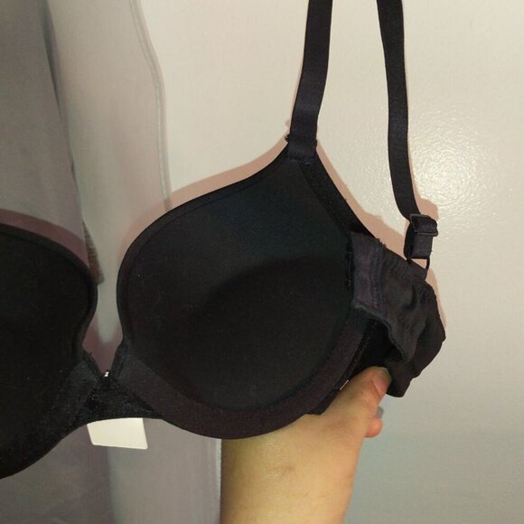 🍒2/$50🍒NWT Black Push Up Bra with Elegant Detailing 32 B - Picture 8 of 16